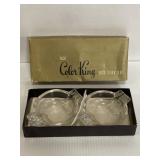 Vintage Color King glass ashtray set