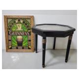 Guinness beer mirror and table combo
