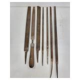Seven metal files