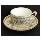 Staffordshire fine bone china teacup & saucer