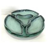 Vintage RioGrande teal ceramic trays & lazy susan