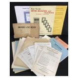 Huge lot of 1930s-40s drivers education materials