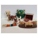 Collection of vintage folk art pieces