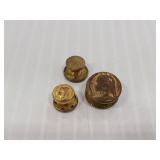 Three vintage tiny HNS silhouette pins