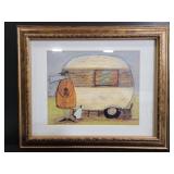 Framed camper art print
