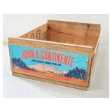 Vintage John A. Continente wood crate