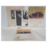 Five vintage Buick & Chevrolet magazine ad pages