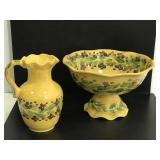 Le Provance handpainted ceramic bowl & pitcher