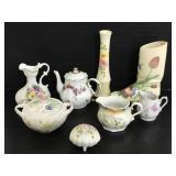 Vintage white floral porcelain collection