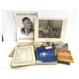 Vintage ephemera collection with books