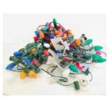 Five retro big bulb Christmas light strands