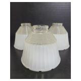Trio of retro glass shades