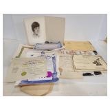 Vintage photographs and certificates