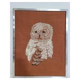 Framed pwl embroidered wall art