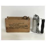 American Beauty Detroit antique iron w/ case