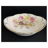 Antique SF&C hand painted serving bowl signed