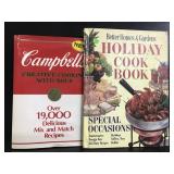 Vintage Campbells & a holiday cook books