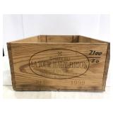 Chateau La Tour Haut-Bruin wood wine crate