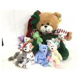 Stuffed bear and lot of TY Beanie Babies