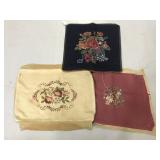 Vintage trio of embroidered pieces