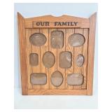 Wood family multi-picture photo frame