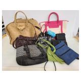 Handbags, tote and wallet clutches