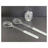 Princess House salad tossers and hand-blown apple