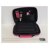 Pink nintendo DS case w/ super Mario necklace