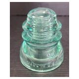 Whitall Tatum Co No.1 teal glass insulator