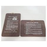 Rules of this Bar and Office signs