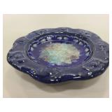 Stone and crackle glass trinket dish