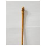 Wooden carved walking stick