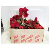 Christmas crafting faux flowers & bows collection