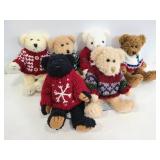 Six Christmas sweater Chrisha playful plush bears
