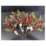 Iced pinecone Christmas holiday floral picks