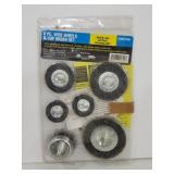 6 pc wire wheels and cup brush set