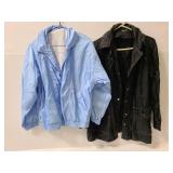 Two unbranded windbreaker jackets