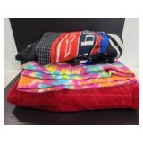 Three assorted throw blankets