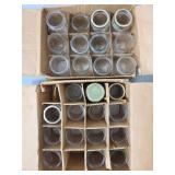 26 assorted Mason jars without lids