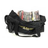 Eddie Bauer Ebtek duffle bag full of DVDs
