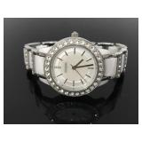 Fossil ladies white crystal wrist watch