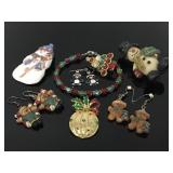 Collection of Christmas jewelry
