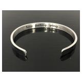 Keep F-ing Going motivational bangle bracelet