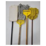 Four mop and floor sweeper combo