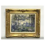 Gilt framed Monet Waterlillies canvas giclee print