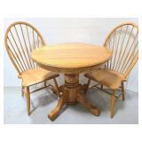 Small wood dinette table with 2 chairs