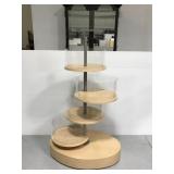 Round adjustable merchandiser display stand