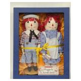 Cladsic Raggedy Ann & Andy wood dolls in box