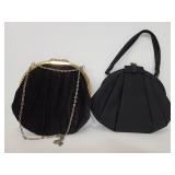 Pair of vintage black evening bags