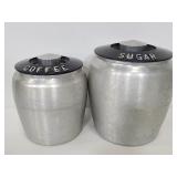 Vintage Kromex Sugar and Coffee canisters